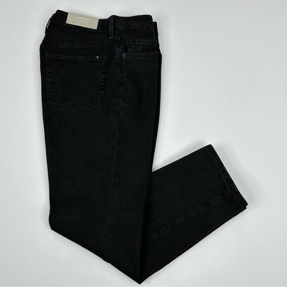 Everlane‎ Women's NWT Coal Black Original Cheeky Luxury Jeans W28-30/L26.5 Crop - Picture 2 of 11